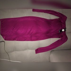 Pink fitted off the shoulder Midi Dress***NEW***